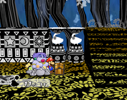 Second treasure chest in The Great Tree of Paper Mario: The Thousand-Year Door.