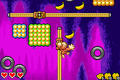 Donkey Kong holds onto a Handle Peg, which goes up a vertical bar