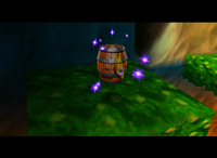 A Bonus Barrel for Tiny Kong in Fungi Forest.