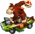 Artwork of Donkey Kong in his Flame Flyer.
