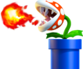 A Fire Piranha Plant from New Super Mario Bros. U