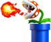 Artwork of a Fire Piranha Plant from New Super Mario Bros. U
