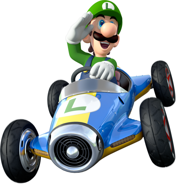 File:Luigi Artwork (alt) - Mario Kart 8.png