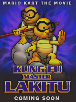 The poster of Kung Fu Master Lakitu in Mario Kart 8 Deluxe