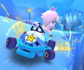 Thumbnail of the Bowser Jr. Cup challenge from the Snow Tour; a Time Trial challenge set on 3DS Rosalina's Ice World (reused as the Monty Mole Cup's bonus challenge in the 2021 Halloween Tour)