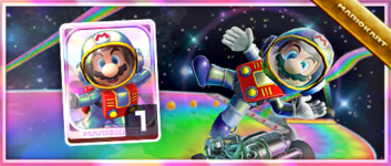 Mario (Satellaview) from the Spotlight Shop in the 2023 Space Tour in Mario Kart Tour