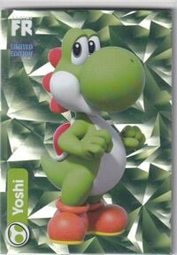 Limited edition Yoshi card from the Super Mario Trading Card Collection