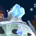 An Ice Ball launched by Baron Brrr in Super Mario Galaxy on Nintendo Switch
