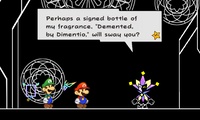 Dimentio mentions his brand of fragrance