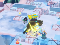 Electroid's Shock Attack in battle in Mario + Rabbids Sparks of Hope