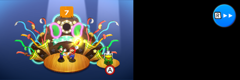 Mario and Luigi getting Hee Beans from a Border Bro in Stardust Fields of Mario & Luigi: Superstar Saga + Bowser's Minions.