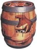 Artwork of Cranky's Kong Barrel.