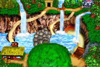 Cotton Top Cove in the Game Boy Advance version of Donkey Kong Country 3: Dixie Kong's Double Trouble!