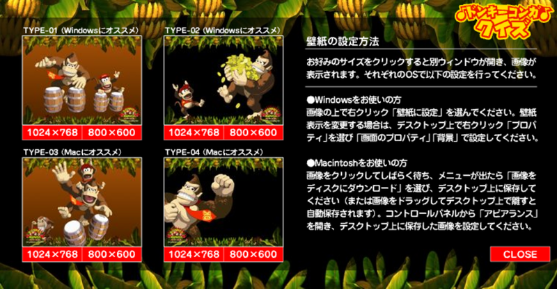 File:Donkey Konga Quiz Wallpaper screen.png