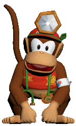 Animated image of Dr. Diddy Kong from Dr. Mario World
