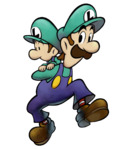 Luigi carrying Baby Luigi