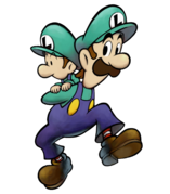 Luigi carrying Baby Luigi