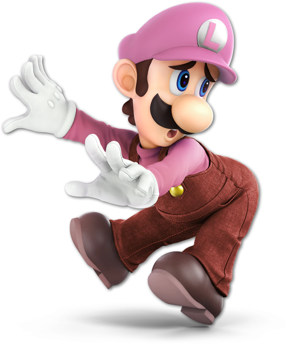 File:Luigi Pink SSBU.png - Super Mario Wiki, the Mario encyclopedia