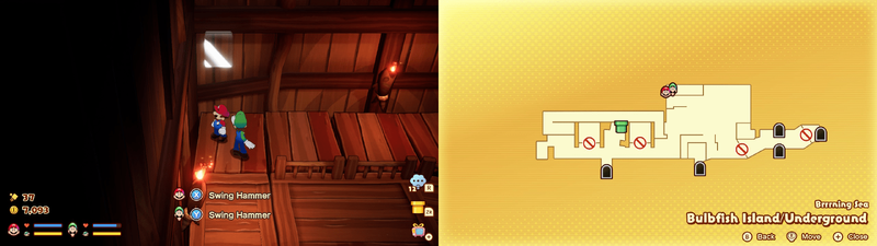 Second hidden block in Bulbfish Island from Mario & Luigi: Brothership