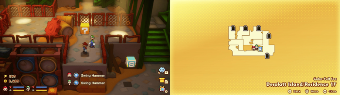 Fifth ? block in Desolatt Island from Mario & Luigi: Brothership