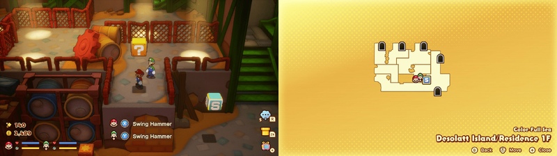 Fifth ? block in Desolatt Island from Mario & Luigi: Brothership