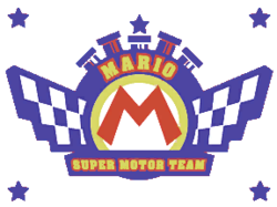 Mario Super Motor Team logo from Mario Kart Stadium