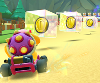 Thumbnail of the Koopa Troopa Cup challenge from the 2022 Bowser Tour; a Break Item Boxes challenge set on Wii Mushroom Gorge