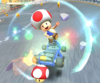 The icon of the Waluigi Cup Challenge from the 2019 Holiday Tour and the Diddy Kong Cup Challenge from the 2020 Exploration Tour in Mario Kart Tour