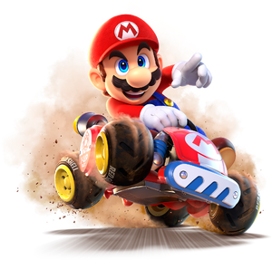 Artwork of Mario for Mario Kart World