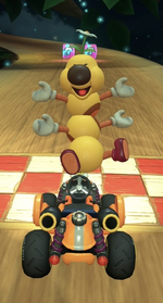Wiggler performing a trick.