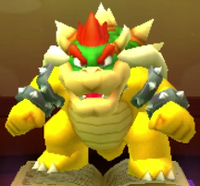 Bowser as viewed in the Character Museum from Mario Party: Star Rush