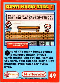 One of the Nintendo Collector Cards