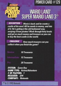 One of the Power Challenge Trading Cards