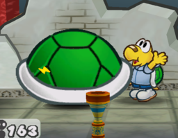 Shell Shield in the game Paper Mario: The Thousand-Year Door.