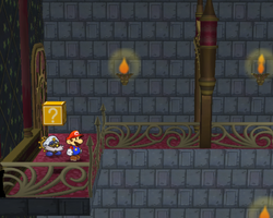 First ? Block in Palace of Shadow of Paper Mario: The Thousand-Year Door.