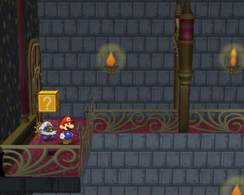 First ? Block in Palace of Shadow of Paper Mario: The Thousand-Year Door.