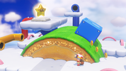 Captain Toad exploring Twisty-Turny Planet.