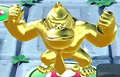 Donkey Kong turned into his gold form.