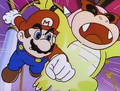 Mario punching Roy