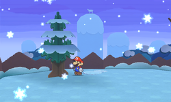Goat Thing seen in the background in Snow Rise of Paper Mario: Sticker Star.