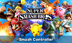 The title screen of the Super Smash Bros. Smash Controller app.