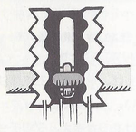 Artwork of a Tatenoko from Super Mario Land 2 - 6 Golden Coins
