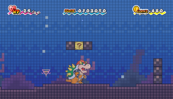 First ? Block in The Tile Pool of Super Paper Mario.