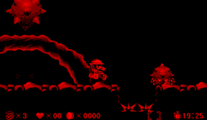 Final build screenshot of Stage 1 from Virtual Boy Wario Land