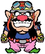 Artwork of a possible prototype design for Wario's biker outfit. Used on the back cover of the game's American and Australian versions and at the Australian and Chinese websites, possibly also at other places.
