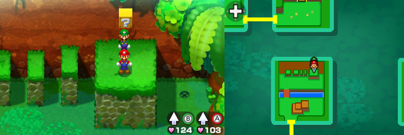 Thirteenth block in Dimble Wood of Mario & Luigi: Bowser's Inside Story + Bowser Jr.'s Journey.