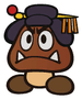 A Goomba in Paper Mario: The Origami King