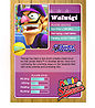 Level 1 Waluigi card from the Mario Super Sluggers card game