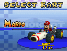 Mario on his B Dasher.