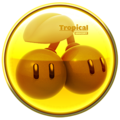 A Mario Kart Tour Tropical Grocery gold badge